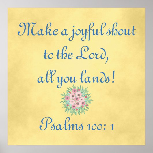 Christian Quote Make a Joyful Shout Poster (Voorkant)