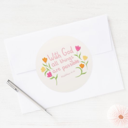 Christian Quote Sticker (Envelop)