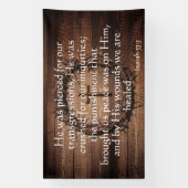 Christian Redemption Scripture with Crown of Thorn Spandoek (Verticaal)