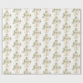 Christian Religion Theme Jesus Typography Cross Cadeaupapier (Vlak)