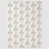 Christian Religion Theme Jesus Typography Cross Tissuepapier (Voorkant)