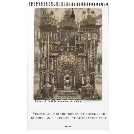 Christian Religious Holy Land Travel Photography Kalender (Achterkant)