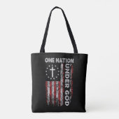 Christian Religious One Nation Under God Tote Bag (Achterkant)