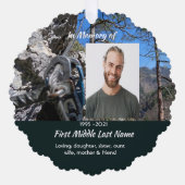 Christian Rock Climbing Memorial Keepsake Ornament Kaart (Voorkant)