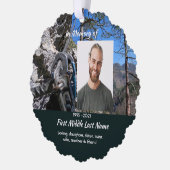 Christian Rock Climbing Memorial Keepsake Ornament Kaart (Links)