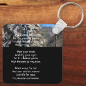 Christian Rock Climbing Memorial Keepsake  Sleutelhanger (Achterkant)