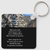 Christian Rock Climbing Memorial Keepsake  Sleutelhanger (Achterkant)
