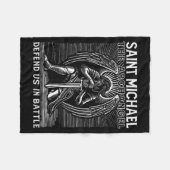 Christian Saint Michael Catholic Saint Defend Us I Fleece Deken (Voorkant (Horizontaal))
