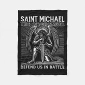Christian Saint Michael Catholic Saint Defend Us I Fleece Deken (Voorkant)