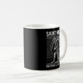 Christian Saint Michael Catholic Saint Defend Us I Koffiemok (Voorkant rechts)