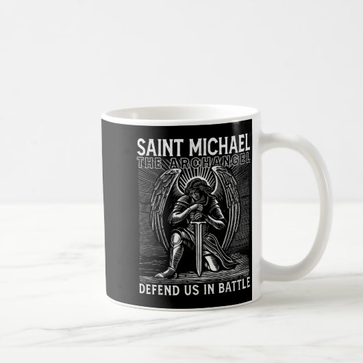 Christian Saint Michael Catholic Saint Defend Us I Koffiemok (Rechts)