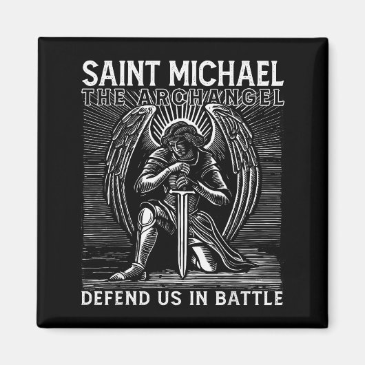 Christian Saint Michael Catholic Saint Defend Us I Magneet (Voorkant)