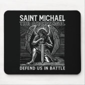 Christian Saint Michael Catholic Saint Defend Us I Muismat (Voorkant)