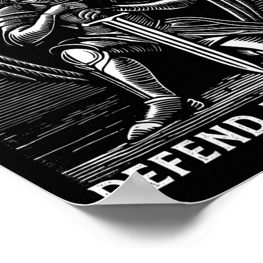 Christian Saint Michael Catholic Saint Defend Us I Poster (Hoek)