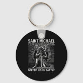 Christian Saint Michael Catholic Saint Defend Us I Sleutelhanger (Voorkant)