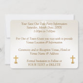 CHRISTIAN SAVE THE DATE 50-jarig huwelijksjubileum Kaart (Achterkant)