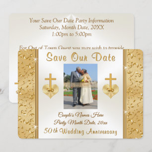 CHRISTIAN SAVE THE DATE 50e Huwelijksjubileum Kaart