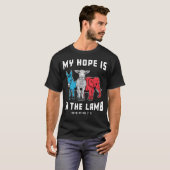 Christian Scripture Bible Verse My Hope Is In Lamb T-shirt (Voorkant volledig)