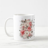 Christian Scripture Floral Mug Koffiemok (Links)