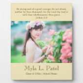 Christian Scripture Graduation 8x10 Photo Desktop  Fotoplaat (Voorkant)