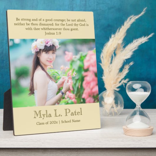 Christian Scripture Graduation 8x10 Photo Desktop  Fotoplaat (Zijkant)