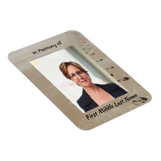 Christian Scripture Keepsake Footprints in Sand Magneet (Rechterzijde)