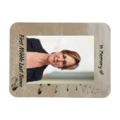 Christian Scripture Keepsake Footprints in Sand Magneet (Horizontaal)