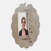 Christian Scripture Keepsake Footprints in Sand Ornament Kaart (Rechts)