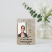 Christian Scripture Keepsake Footprints in Sand Visitekaartje (Staand voorkant)