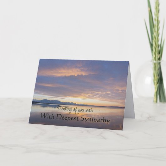 Christian Scripture Lake Sunrise Sympathy Kaart (Voorkant)