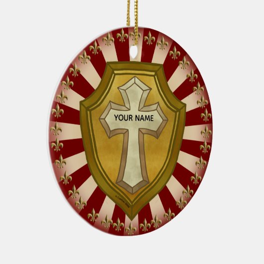 Christian Shield Keramisch Ornament (Rechts)