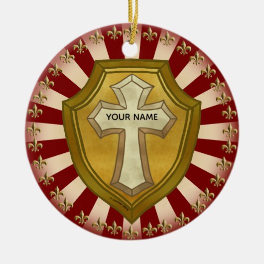 Christian Shield Keramisch Ornament (Voorkant)