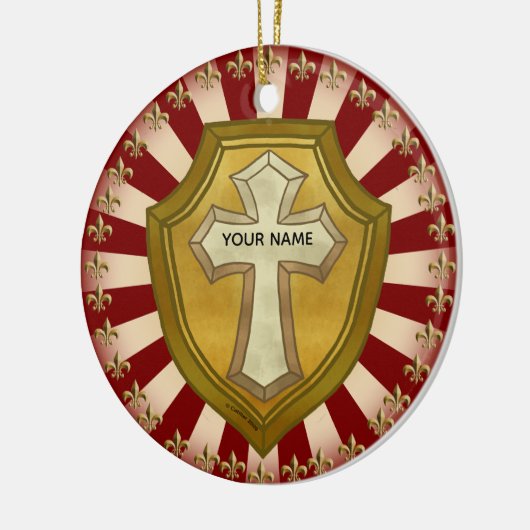 Christian Shield Keramisch Ornament (Links)