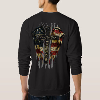 Christian Shirt, One Nation Under God Cross Wings Trui