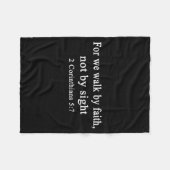 Christian Shirt Walk By Faith And Not By Sight Wor Fleece Deken (Voorkant (Horizontaal))
