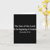 Christian Shirts The Fear Of The Lord Proverbs Wor Kaart (Gele Bloem)
