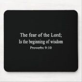 Christian Shirts The Fear Of The Lord Proverbs Wor Muismat (Voorkant)