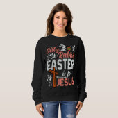 Christian Silly Rabbit Easter For Jesus Men Boys T Trui (Voorkant volledig)