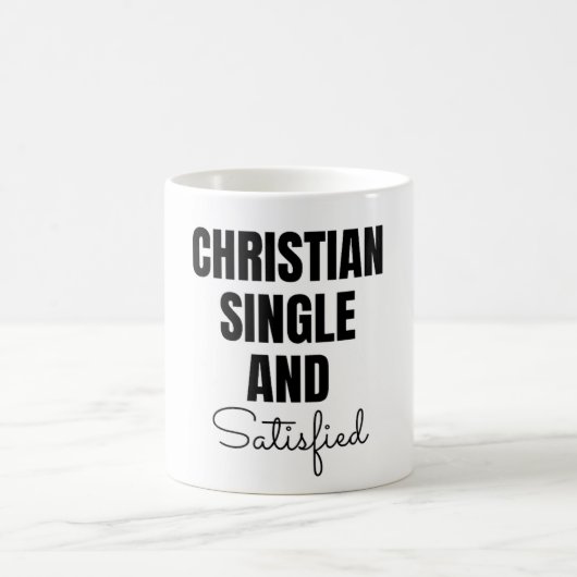 Christian Single and Satisfied Coffee Mug Koffiemok (Center)