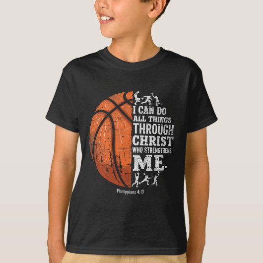 Christian Sketll I Can Do All Things Religious Fai T-shirt (Voorkant)