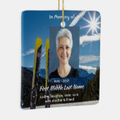 Christian Skiing Skier  Memorial Keepsake  Keramisch Ornament (Rechts)