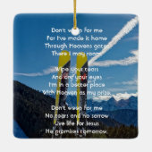 Christian Skiing Skier  Memorial Keepsake  Keramisch Ornament (Achterkant)
