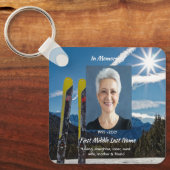 Christian Skiing Skier  Memorial Keepsake  Sleutelhanger (Voorkant)