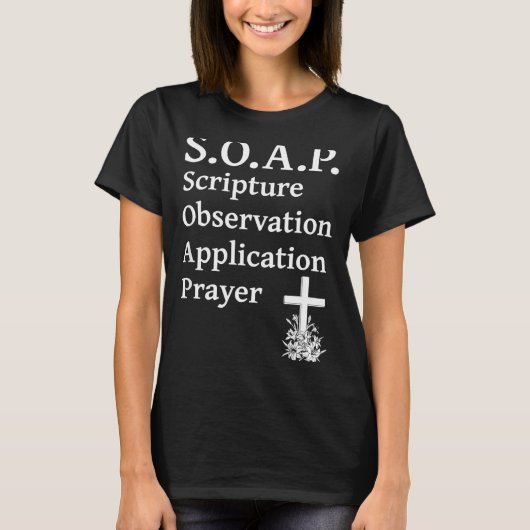 Christian Soap Scripture Observation Application P T-shirt (Voorkant)