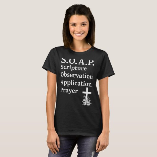 Christian Soap Scripture Observation Application P T-shirt (Voorkant volledig)