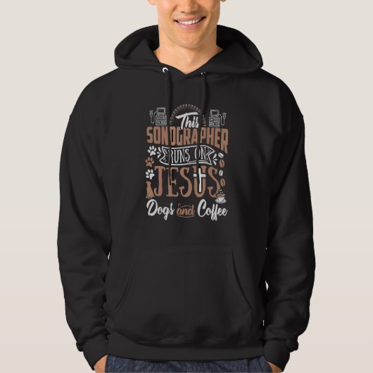 Christian Sonographer Jesus Dog Sonography Hoodie (Voorkant)