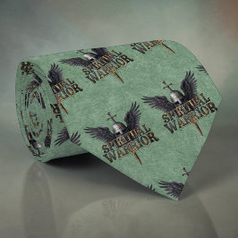 Christian Spiritual Warrior Custom Necktie Stropdas