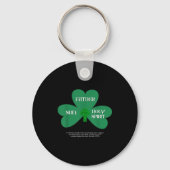 Christian St Patrick's Day Religious Trinity Clove Sleutelhanger (Voorkant)