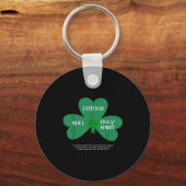 Christian St Patrick's Day Religious Trinity Clove Sleutelhanger (Voorkant)