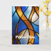 Christian stain-glass look kaart (Gele Bloem)